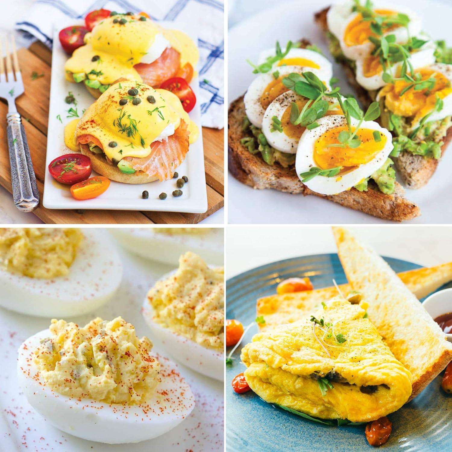 imageElite Gourmet EGC007CHC Rapid Egg Cooker 7 EasyToPeel Hard Medium Soft Boiled Eggs Poacher Omelet Maker Auto ShutOff Alarm 16Recipe Booklet Charcoal GreyCoral