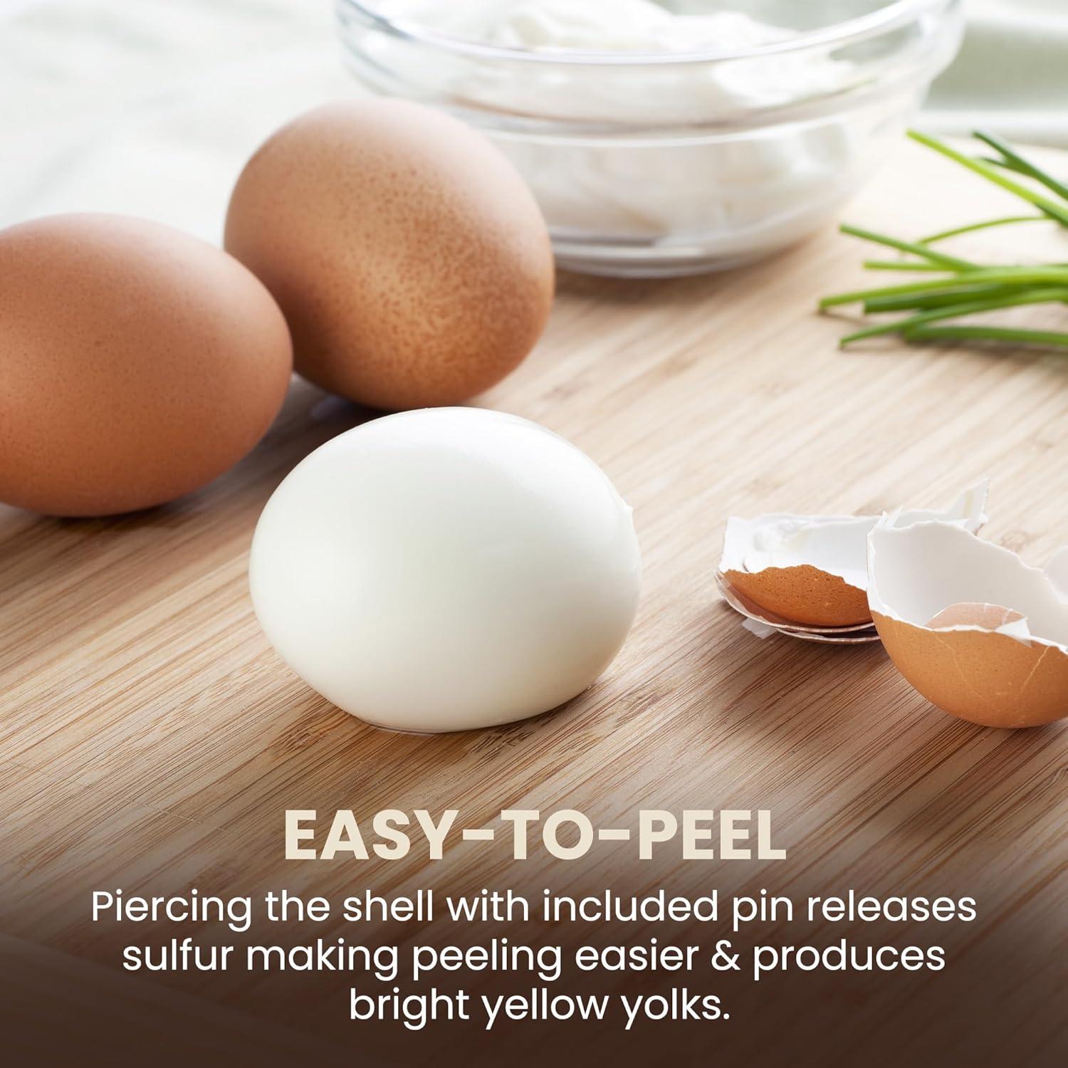imageElite Gourmet EGC007CHC Rapid Egg Cooker 7 EasyToPeel Hard Medium Soft Boiled Eggs Poacher Omelet Maker Auto ShutOff Alarm 16Recipe Booklet Charcoal GreyBlack