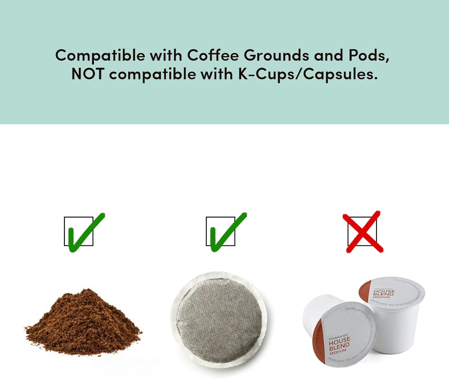 imageElite Gourmet EHC111A Personal SingleServe Compact Coffee Maker Brewer Includes 14Oz Stainless Steel Interior Thermal Travel Mug Compatible with Coffee Grounds Reusable Filter BlackMint