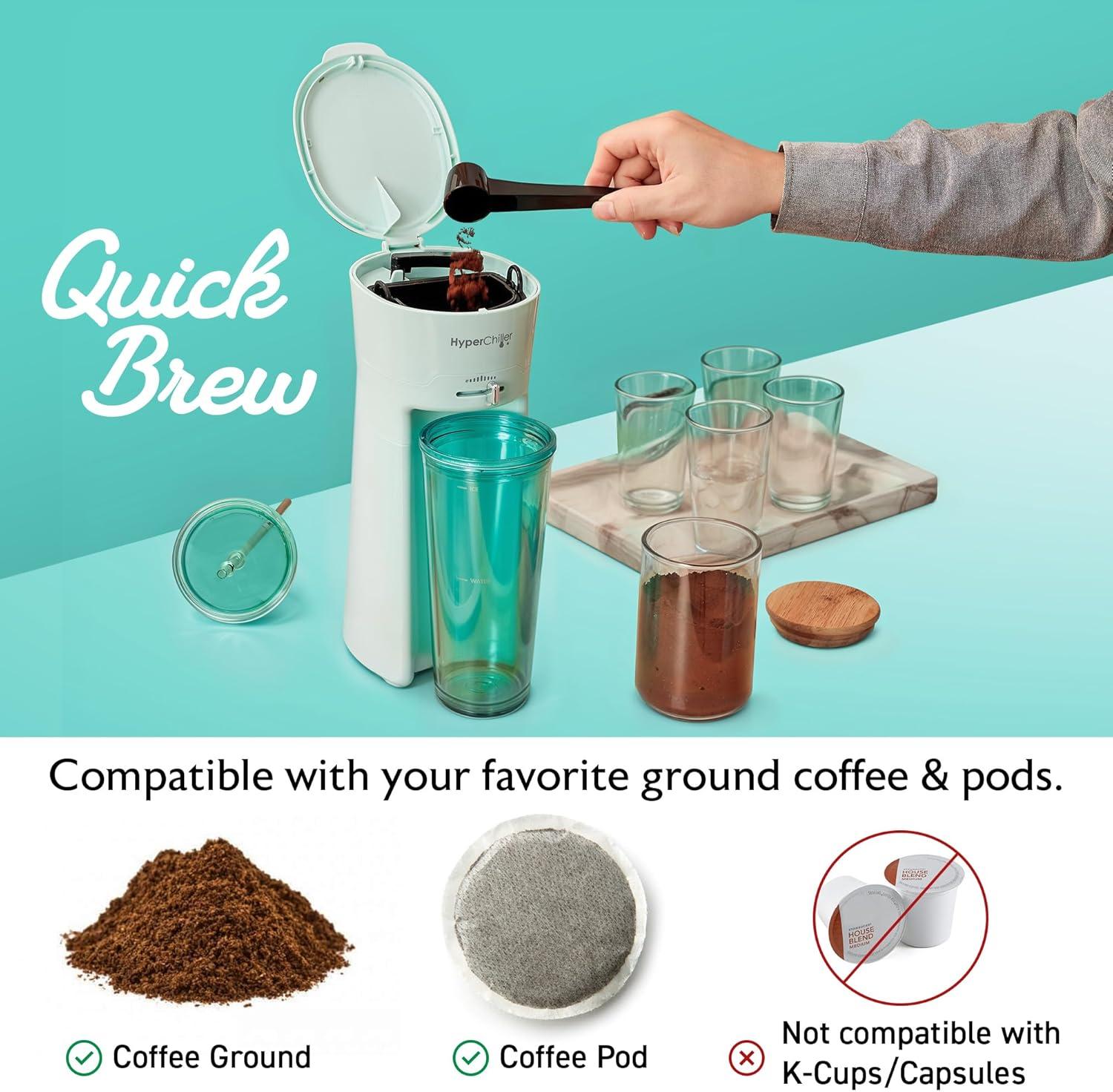imageElite Gourmet EHC5055 Automatic Brew ampamp Drip Coffee Maker with Pause N Serve Reusable Filter OnOff Switch Water Level Indicator BlackMint