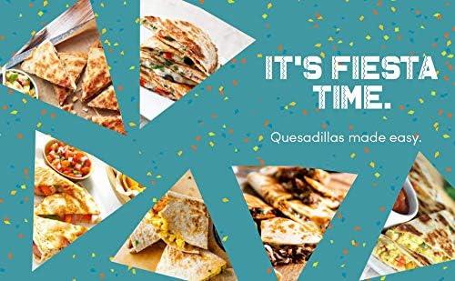 imageElite Gourmet EQD413 Electric NonStick 8quot Quesadilla Maker EasySlice 6Wedge Grilled Cheese Corn Flour Tortilla Snacks Red11