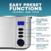 imageElite Gourmet 4 Slice Toaster with Countdown Timer Defrost and Cancel Functions  Extra Wide Slots for Bagels and Waffles Builtin Warming Rack Stainless SteelStainless Steel