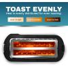 imageElite Gourmet 4 Slice Toaster with Countdown Timer Defrost and Cancel Functions  Extra Wide Slots for Bagels and Waffles Builtin Warming Rack Stainless SteelStainless Steel