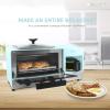 imageElite Gourmet Americana 2 Slice 95quot Griddle with Glass Lid 3in1 Breakfast Center Station 4Cup Coffeemaker Toaster Oven with 15Min Timer Heat Selector Mode Blue2Slice