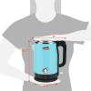imageElite Gourmet Americana EKT1780BL Retro Nostalgic Temperature Gauge Double Wall Insulated Cool Touch Electric Water Tea Kettle BPA Free Stainless Steel Interior and Auto ShutOffBlue