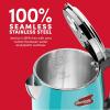 imageElite Gourmet Americana EKT1780BL Retro Nostalgic Temperature Gauge Double Wall Insulated Cool Touch Electric Water Tea Kettle BPA Free Stainless Steel Interior and Auto ShutOffBlue
