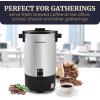 imageElite Gourmet CCM035 MaxiMatic 30 Cup Stainless Steel Coffee Urn Removable Filter For Easy Cleanup Two Way Dispenser with CoolTouch Handles Electric Coffee Maker Urn Stainless SteelStainless Steel