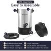 imageElite Gourmet CCM035 MaxiMatic 30 Cup Stainless Steel Coffee Urn Removable Filter For Easy Cleanup Two Way Dispenser with CoolTouch Handles Electric Coffee Maker Urn Stainless SteelStainless Steel