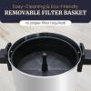 imageElite Gourmet CCM035 MaxiMatic 30 Cup Stainless Steel Coffee Urn Removable Filter For Easy Cleanup Two Way Dispenser with CoolTouch Handles Electric Coffee Maker Urn Stainless SteelStainless Steel