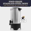 imageElite Gourmet CCM040 Stainless Steel 40 Cup Coffee Urn Removable Filter For Easy Cleanup Two Way Dispenser with CoolTouch Handles Electric Coffee Maker Urn Stainless Steel40 Cup