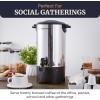 imageElite Gourmet CCM040 Stainless Steel 40 Cup Coffee Urn Removable Filter For Easy Cleanup Two Way Dispenser with CoolTouch Handles Electric Coffee Maker Urn Stainless Steel40 Cup