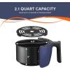 imageElite Gourmet EAF0201 Personal Compact Space Saving Electric Hot Air Fryer OilLess Healthy Cooker Timer ampamp Temperature Controls 1000W 21 Quart BlackBlue Gray