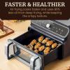 imageElite Gourmet EAF0201 Personal Compact Space Saving Electric Hot Air Fryer OilLess Healthy Cooker Timer ampamp Temperature Controls 1000W 21 Quart BlackBlack