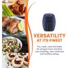 imageElite Gourmet EAF0201 Personal Compact Space Saving Electric Hot Air Fryer OilLess Healthy Cooker Timer ampamp Temperature Controls 1000W 21 Quart BlackBlue Gray