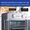 imageElite Gourmet EAF1010D Programmable 10L Air Fryer Convection Countertop Oven 8 Menu Settings Temperature  Timer Controls Bake Toast Broil Air Fry 1500W with Recipes Steel Exterior127 Qt