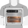 imageElite Gourmet EAF1010D Programmable 10L Air Fryer Convection Countertop Oven 8 Menu Settings Temperature  Timer Controls Bake Toast Broil Air Fry 1500W with Recipes Steel Exterior105 Qt