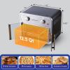 imageElite Gourmet EAF1010D Programmable 10L Air Fryer Convection Countertop Oven 8 Menu Settings Temperature  Timer Controls Bake Toast Broil Air Fry 1500W with Recipes Steel Exterior127 Qt