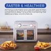 imageElite Gourmet EAF1010D Programmable 10L Air Fryer Convection Countertop Oven 8 Menu Settings Temperature  Timer Controls Bake Toast Broil Air Fry 1500W with Recipes Steel Exterior127 Qt
