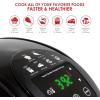 imageElite Gourmet EAF2500D Dual Basket 35Qt Electric Digital Hot Air Fryer 1400Watts OilLess Healthy Cooker TempTimer Settings Includes 26 Full Color Recipes Black35 Quart
