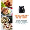 imageElite Gourmet EAF2500D Dual Basket 35Qt Electric Digital Hot Air Fryer 1400Watts OilLess Healthy Cooker TempTimer Settings Includes 26 Full Color Recipes Black32 Quart