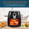 imageElite Gourmet EAF2500D Dual Basket 35Qt Electric Digital Hot Air Fryer 1400Watts OilLess Healthy Cooker TempTimer Settings Includes 26 Full Color Recipes Black32 Quart