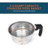 imageElite Gourmet EAF2500D Dual Basket 35Qt Electric Digital Hot Air Fryer 1400Watts OilLess Healthy Cooker TempTimer Settings Includes 26 Full Color Recipes Black32 Quart
