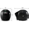 imageElite Gourmet EAF2500D Dual Basket 35Qt Electric Digital Hot Air Fryer 1400Watts OilLess Healthy Cooker TempTimer Settings Includes 26 Full Color Recipes Black35 Quart