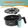 imageElite Gourmet EAF3218R Personal 11 Quart Compact Space Saving Electric Hot Air Fryer OilLess Healthy Cooker Timer ampamp Temperature Controls RedMint