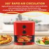 imageElite Gourmet EAF3218R Personal 11 Quart Compact Space Saving Electric Hot Air Fryer OilLess Healthy Cooker Timer ampamp Temperature Controls RedRed