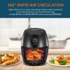 imageElite Gourmet EAF5317D Digital 53Qt Hot Air Fryer 7 Menu Functions 1350W OilLess Healthy Cooker Timer ampamp Temperature Controls PFOAPTFE Free Black21 Quart