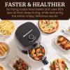 imageElite Gourmet EAF5317D Digital 53Qt Hot Air Fryer 7 Menu Functions 1350W OilLess Healthy Cooker Timer ampamp Temperature Controls PFOAPTFE Free Black24 Quart