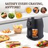 imageElite Gourmet EAF5317D Digital 53Qt Hot Air Fryer 7 Menu Functions 1350W OilLess Healthy Cooker Timer ampamp Temperature Controls PFOAPTFE Free Black24 Quart