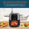 imageElite Gourmet EAF5317D Digital 53Qt Hot Air Fryer 7 Menu Functions 1350W OilLess Healthy Cooker Timer ampamp Temperature Controls PFOAPTFE Free Black40 Quart