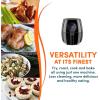 imageElite Gourmet EAF5317D Digital 53Qt Hot Air Fryer 7 Menu Functions 1350W OilLess Healthy Cooker Timer ampamp Temperature Controls PFOAPTFE Free Black53 Quart