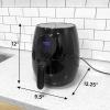 imageElite Gourmet EAF5317D Digital 53Qt Hot Air Fryer 7 Menu Functions 1350W OilLess Healthy Cooker Timer ampamp Temperature Controls PFOAPTFE Free Black53 Quart