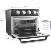 imageElite Gourmet EAF9100 MaxiMatic Electric 25L Air Fryer Oven 1640 Watts OilLess Convection Oven 12quot Pizza Extra Large Capacity Grill Bake Roast Air Fryer Black265 Quart