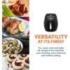 imageElite Gourmet EAF9100 MaxiMatic Electric 25L Air Fryer Oven 1640 Watts OilLess Convection Oven 12quot Pizza Extra Large Capacity Grill Bake Roast Air Fryer Black65 Qt