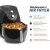 imageElite Gourmet EAF9100 MaxiMatic Electric 25L Air Fryer Oven 1640 Watts OilLess Convection Oven 12quot Pizza Extra Large Capacity Grill Bake Roast Air Fryer Black65 Qt