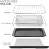 imageElite Gourmet EAF9310 Digital Programmable Fryer Oven OilLess Convection Oven Extra Large 245 Quart Capacity fits 12quot pizza Grill Bake Roast Air Fry 1700Watts Black265 Qt