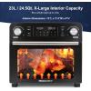 imageElite Gourmet EAF9310 Digital Programmable Fryer Oven OilLess Convection Oven Extra Large 245 Quart Capacity fits 12quot pizza Grill Bake Roast Air Fry 1700Watts Black245 Qt