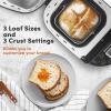 imageElite Gourmet EBM8103B Programmable Bread Maker Machine 3 Loaf Sizes 19 Menu Functions Gluten Free White Wheat Rye French and more 2 Lbs BlackBlack