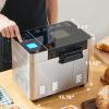 imageElite Gourmet EBM8103B Programmable Bread Maker Machine 3 Loaf Sizes 19 Menu Functions Gluten Free White Wheat Rye French and more 2 Lbs BlackBlkStainless Steel