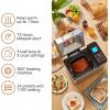 imageElite Gourmet EBM8103B Programmable Bread Maker Machine 3 Loaf Sizes 19 Menu Functions Gluten Free White Wheat Rye French and more 2 Lbs BlackBlkStainless Steel