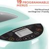 imageElite Gourmet EBM8103M Programmable Bread Maker Machine 3 Loaf Sizes 19 Menu Functions Gluten Free White Wheat Rye French and more 2 Lbs MintMint