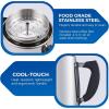 imageElite Gourmet EC922 Electric Coffee Percolator BPA Free Keep Warm Glass Clear Brew Progress Knob CoolTouch Handle Cordless Serve 12Cup Stainless SteelStainless Steel