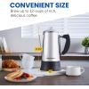imageElite Gourmet EC922 Electric Coffee Percolator BPA Free Keep Warm Glass Clear Brew Progress Knob CoolTouch Handle Cordless Serve 12Cup Stainless SteelStainless Steel