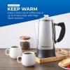 imageElite Gourmet EC922 Electric Coffee Percolator BPA Free Keep Warm Glass Clear Brew Progress Knob CoolTouch Handle Cordless Serve 12Cup Stainless SteelStainless Steel
