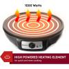 imageElite Gourmet ECP126 Electric Crepe Maker Pancake Hot Cakes and Nonstick Griddle with Spreader Spatula and Recipes 12quot Black12