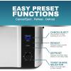 imageElite Gourmet ECT1027B Cool Touch Toaster with 6 Temperature Settings ampamp Extra Wide 125quot Slots for Bagels Waffles Specialty Breads Puff Pastry Snacks ETL Certified 2 Slices BlackBlack