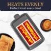 imageElite Gourmet ECT1027B Cool Touch Toaster with 6 Temperature Settings ampamp Extra Wide 125quot Slots for Bagels Waffles Specialty Breads Puff Pastry Snacks ETL Certified 2 Slices BlackGunmetal Gray